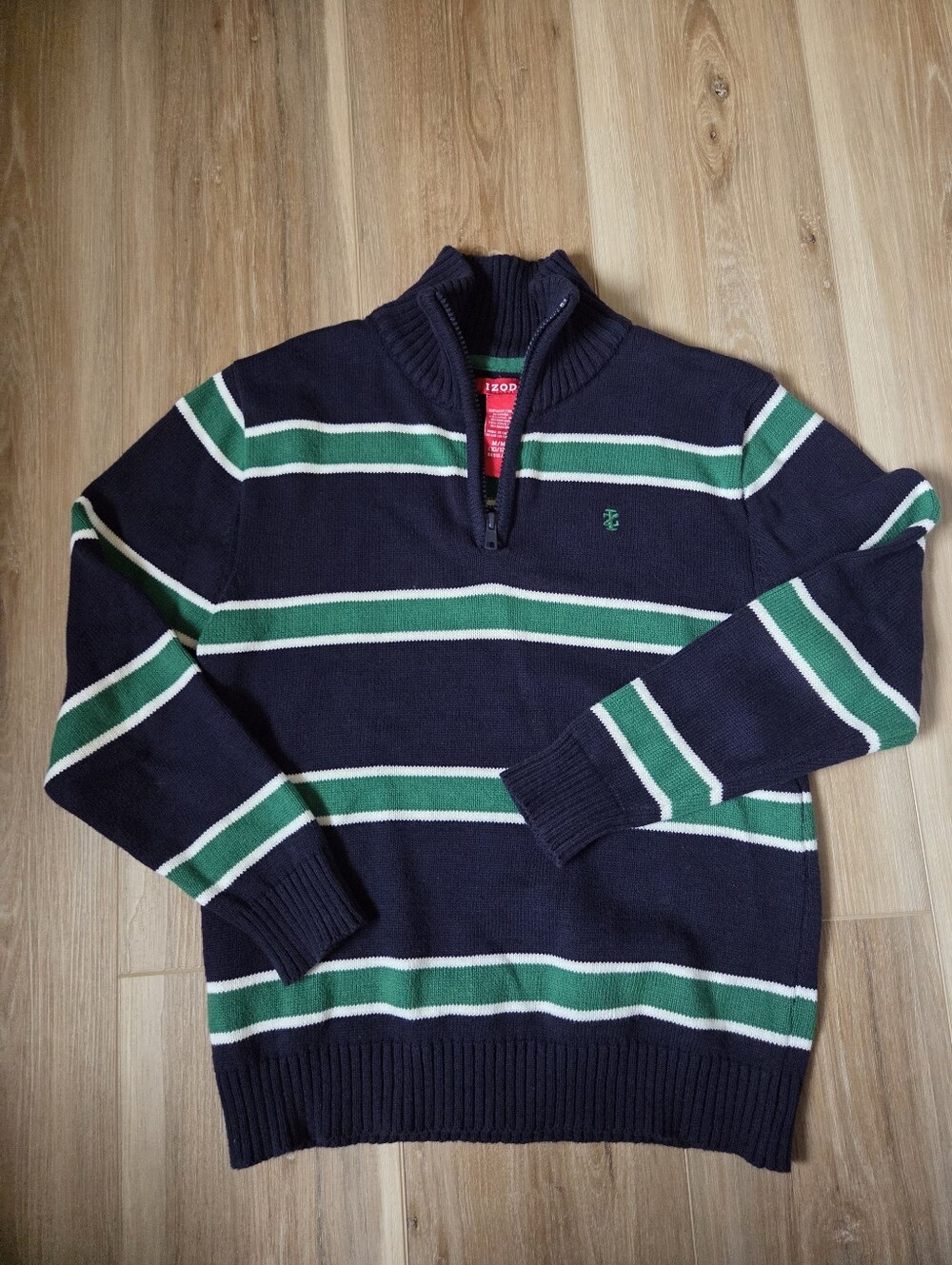 Izod 1/4 zip navy sweater